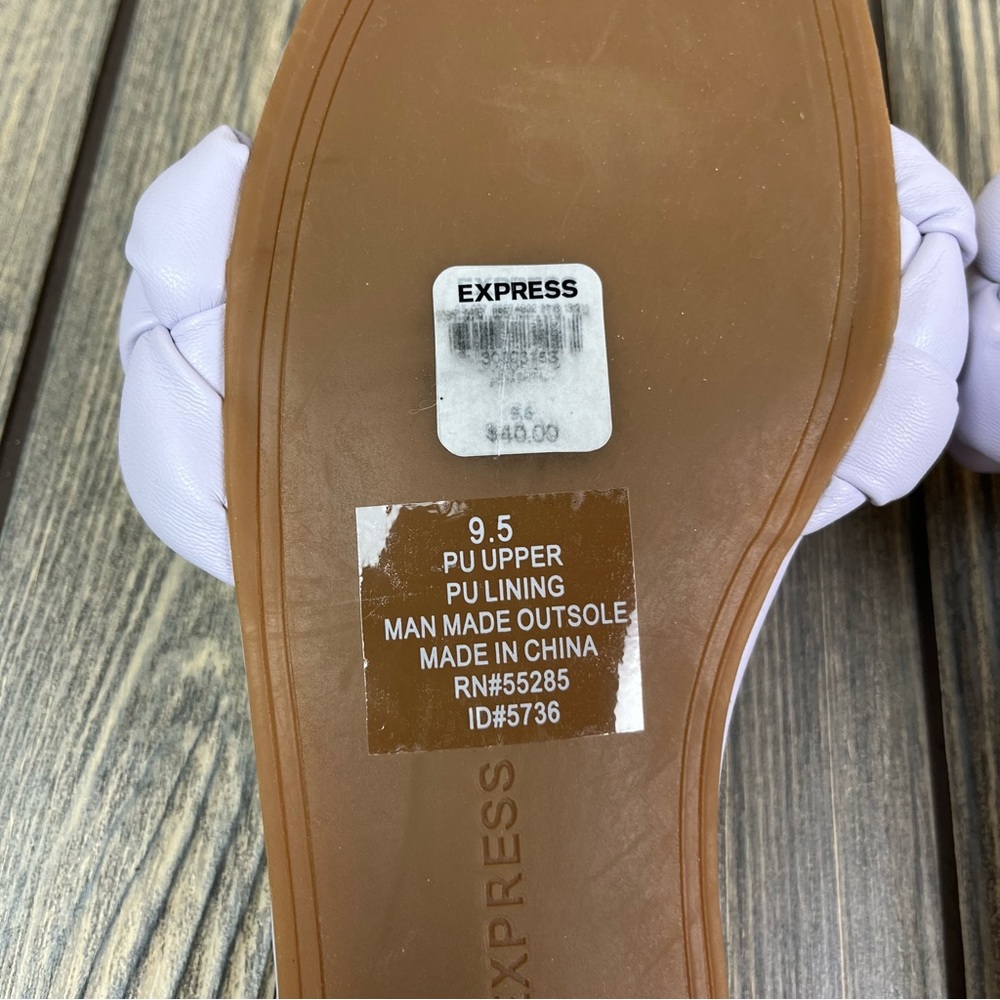 Express Braided One Band Sandals Lilac Purple Women's Size 9.5 - Picture 7 of 8
